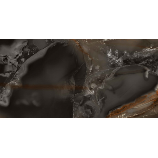 Πλακάκι Black Onyx Full Lappato 60Χ120 Μαύρο Γυαλιστερό